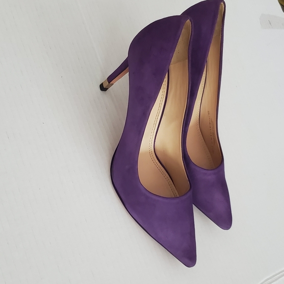 Tory Burch Purple Suede Leather Pumps size 7.5 M. - Picture 9 of 14
